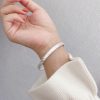 Closed Bling 999 Sterling Silver Bangles for women, Bangle surface polishing