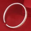 999 Sterling Silver Golden Grass Pattern Bangles For Women right