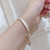 999 Sterling Silver Golden Grass Pattern Bangles For Women, made of 999 sterling silver