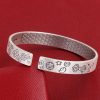 999 Sterling Silver Lucky Charm Bangles For Women back