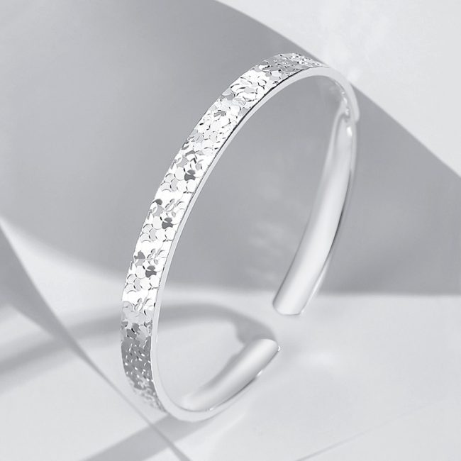 999 Sterling Silver Open Shiny Bangle