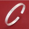 999 Sterling Silver Open Shiny Bangle Bracelet
