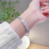 Open Shiny 999 Sterling Silver Bangle for Women, Bangle surface mirror polished,