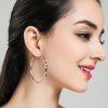 Fashion Simple Silver Hoop Earrings Large for women