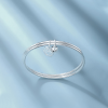 Good Luck Sterling Silver Two Rings Bangle For Women