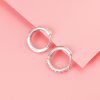Half Eternity Moissanite Sterling Silver Hoop Earrings women