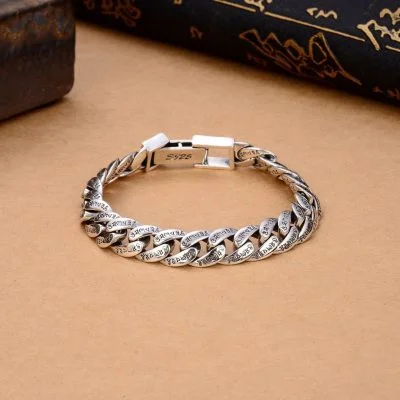 Men's Sterling Silver Bold Curb Chain Bracelet