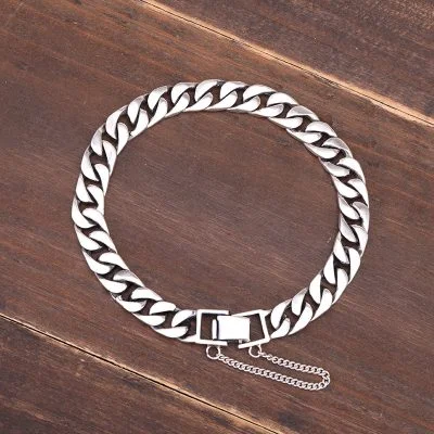 Men’s Sterling Silver Fashion Curb Chain Bracelet