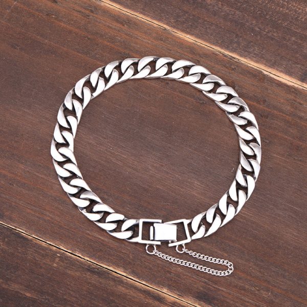 Men’s Sterling Silver Fashion Curb Chain Bracelet