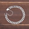 Sterling Silver Fashion Curb Chain Bracelet for men