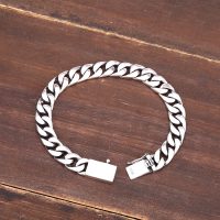 Men's Sterling Silver Polishing Curb Chain Bracelet