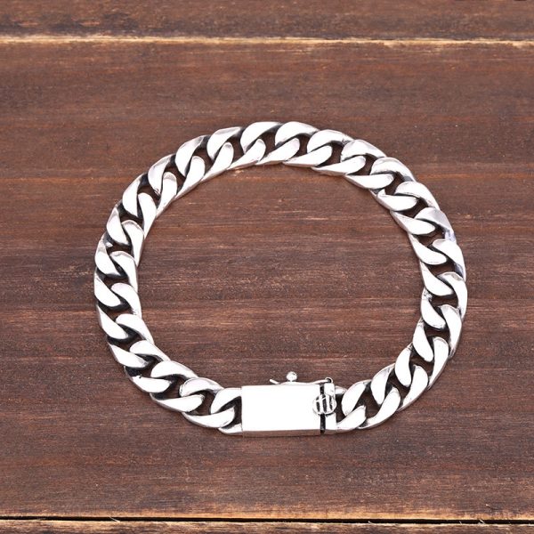 Men's Sterling Silver Polishing Curb Chain Bracelet