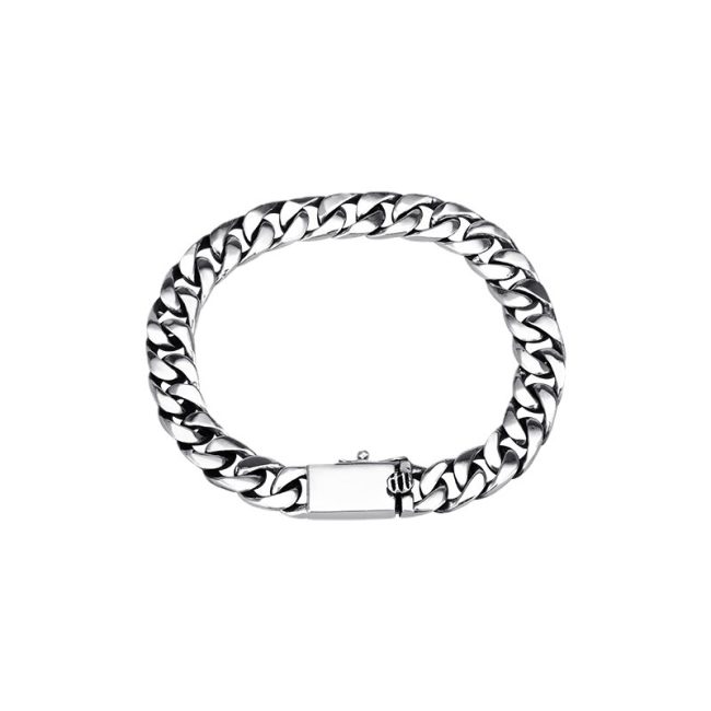Men's Sterling Silver Polishing Curb Chain Bracelet