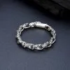 Men's Sterling Silver Vintage Hip Hop Bracelet