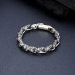 Men's Sterling Silver Vintage Hip Hop Bracelet