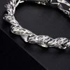 Men's Sterling Silver Vintage Hip Hop Bracelet