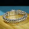S925 Silver Bold Style Personalized Punk Hip Hop Bracelet
