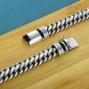 S925 Silver Bold Style Personalized Punk Hip Hop Bracelet, clasp detail view