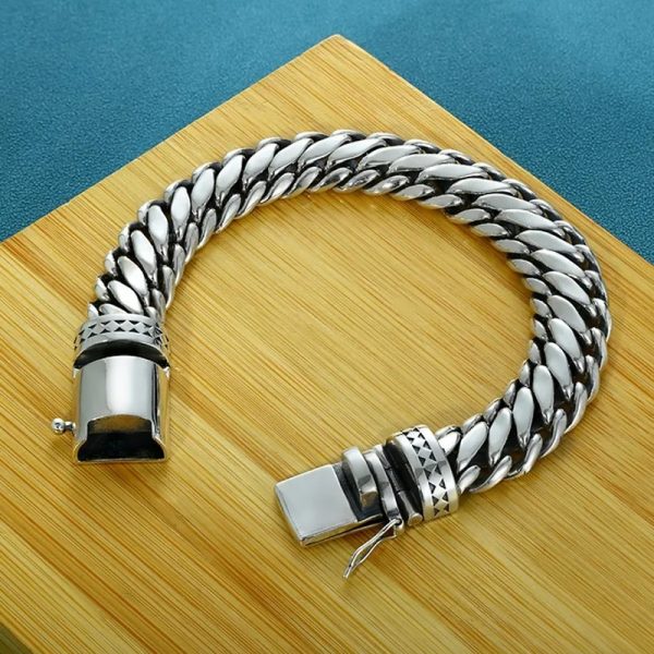 S925 Silver Bold Style Personalized Punk Hip Hop Bracelet