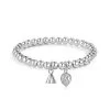 silver Bead bracelets for women, handmade of 925 sterling silver