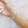 Sterling Silver Bead Bracelets For Women wear