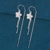 Tassel Drop Earrings In Sterling Silver, silver drop earring for women