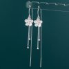 Tassel Drop Earrings In Sterling Silver detail