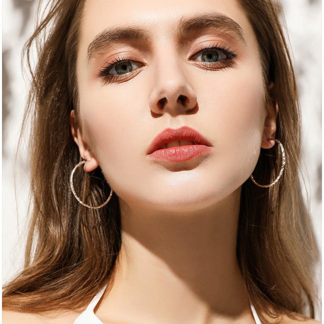 Twisted Mirror Polish Sterling Silver Hoop Earrings Large for women