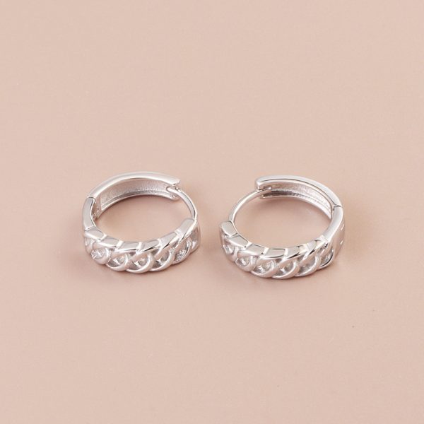 Twisted S925 Silver Hoop Earrings For Women or Men