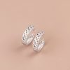 Twisted S925 Silver Hoop Earrings For Women or Men right
