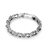 Chunky vintage style hip hop bracelet in sterling silver, perfect for bold masculine fashion.