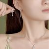 Butterfly and Gourd Sterling Silver Drop Earrings for women