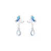 Butterfly and Moonstone Water Drop Silver Drop Earrings for women