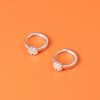 Silver Snow Flower Hoop Earrings For Women