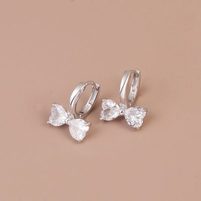 Sterling Silver Hoop Earrings In Butterfly