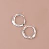 Sterling Silver Mobius Hoop Earrings For Women