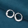 Sterling Silver Mobius Hoop Earrings For Women
