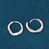 Sterling Silver Mobius Hoop Earrings For Women