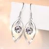 Teardrop Shape Sterling Silver Drop Earrings