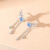 Wheat and Star Sterling Silver Drop Earrings