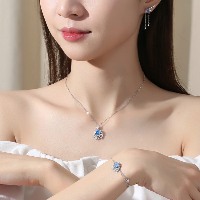 Wheat and Star Sterling Silver Drop Earrings for women