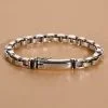 Box Chain Bracelet silver for men
