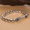 925 Silver Box Chain Bracelet For Men