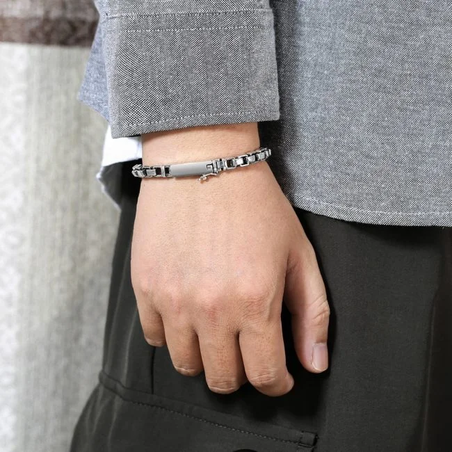 925 Silver Box Chain Bracelet For Men
