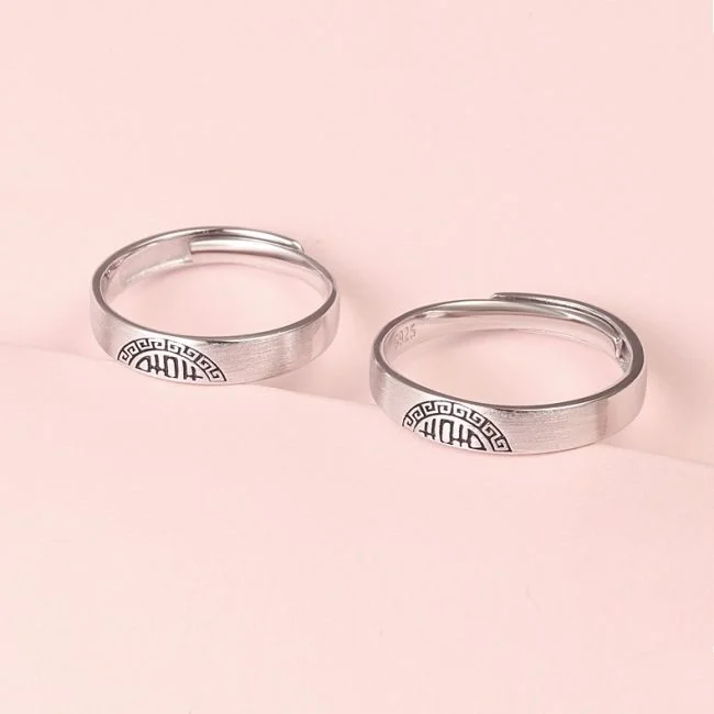 sterling silver matching promise rings