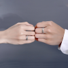 925 Sterling Silver Matching Couple Rings wear view