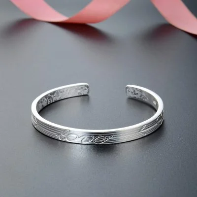 Chunky Silver Bangles For Women