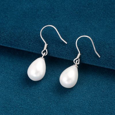 s925 Sterling Silver Water Drop Pearl Earrings