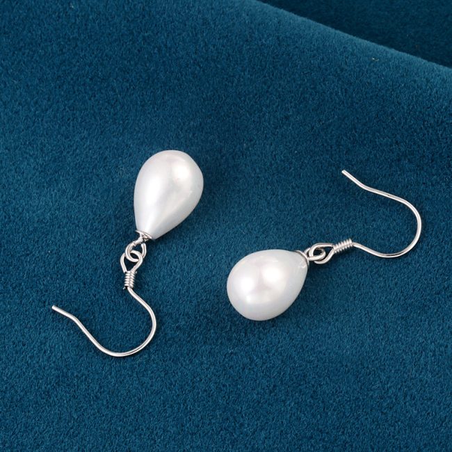 Water Pearl s925 Sterling Silver Drop Earrings