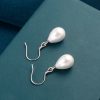 s925 Sterling Silver Water Drop Pearl Earrings